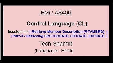 Retrieve Member Description (RTVMBRD) Part-3 | IBM i | AS400 | CLLE | cl programming in IBM i  AS400