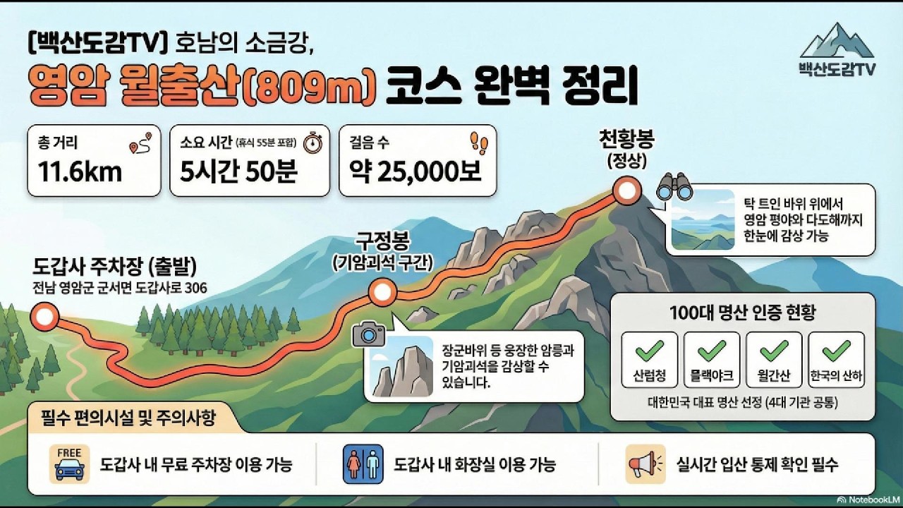 월출산 (전남 영암군) | 100대명산 산행기록/도갑사 - 구정봉 - 정상(천황봉 809m) - 원점회귀