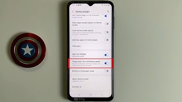 Swipe down on home screen to see notification panel on Samsung A23 Android 12