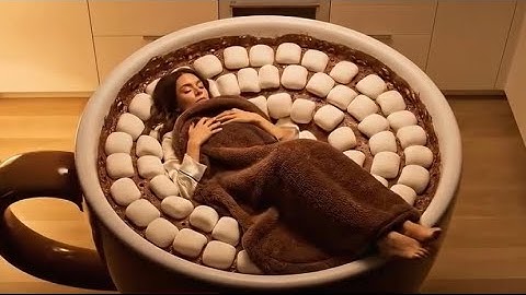 “Giant Hot Chocolate ☕🍫 Aesthetic Fantasy Edit | Relaxing Surreal ASMR Video”