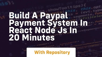 Build a paypal payment system in react node js in 20 minutes