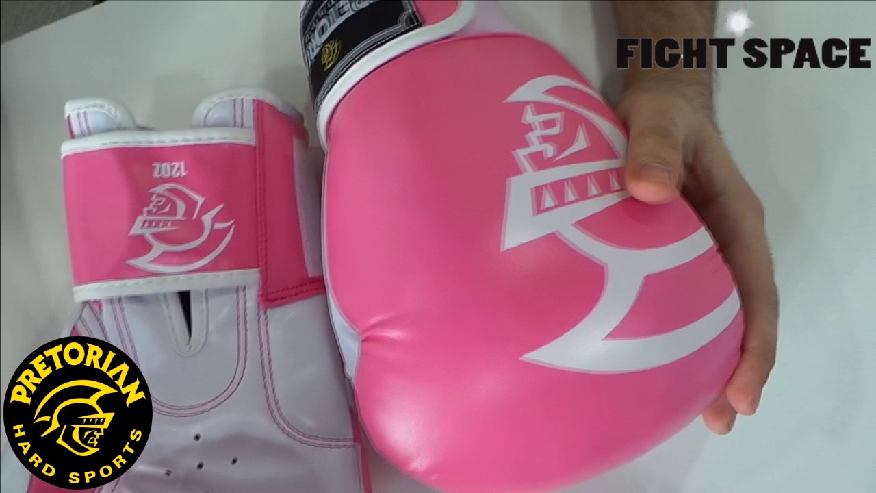 Видеообзор на женские боксерские перчатки Pretorian розовые