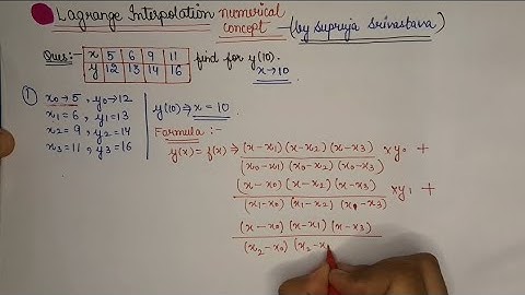 ●Lagrange Interpolation || Numerical Concept ✅️