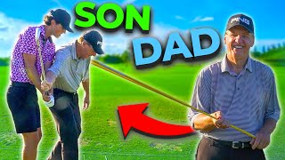 My Dad gives me a Golf Lesson!