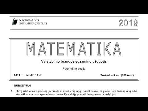 Matematikos valstybinis brandos egzaminas (2019)