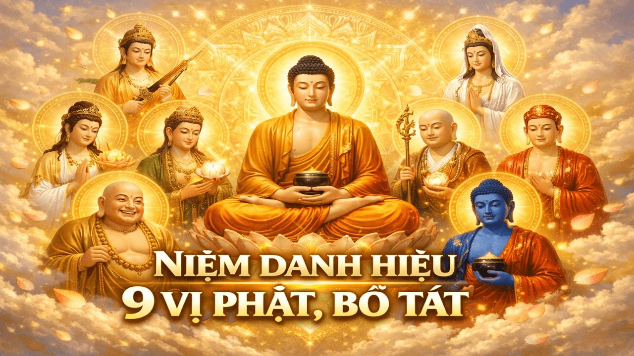 🌸Nhạc Niệm 9 Danh Hiệu Phật, Bồ Tát🌸| Thanh Tịnh Tâm – Tăng Trưởng Phước Huệ🔔