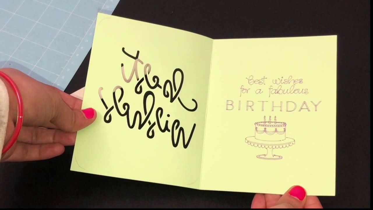 Customize Best Wishes (Draw & Cut ) Cricut Joy Card With Sentiment