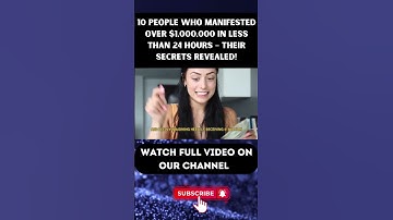 10 People Who Manifested Over $1,000,000 in Less Than 24 Hours – Their Exact Strategies Part 12