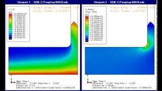 elastomer compression fea trial #2 gap 1/16“