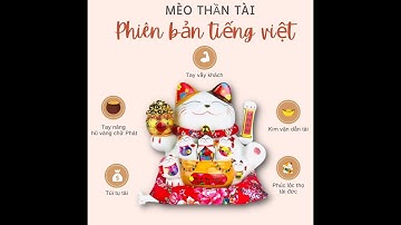 Mèo Thần Tài Mèo chiêu tài lộc may mắn vẫy tay Nhật Bản Maneki Neko gốm sức cao cấp bản Tiếng Việt