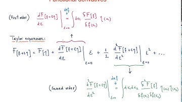 Functional derivatives