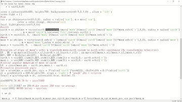 Simulation of lunar precession