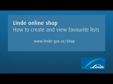 Linde online shop: How to create and view favourite lists