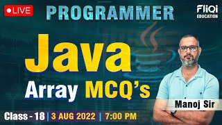 Computer Programmer Vacancy in Rajasthan | JAVA | Array MCQ By Manoj Sir