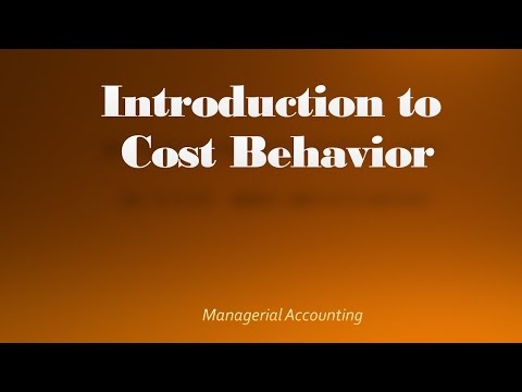 Introduction to Cost Behavior - Fixed, Mixed and Variable Costs