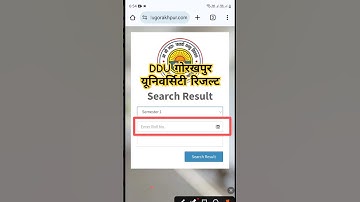 DDU Gorakhpur University Resultaat 2025 / Gorakhpur University Resultaat / Gorakhpur University R...