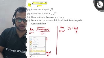 \( \lim _{x \rightarrow 1} \frac{\sqrt{1-\cos 2(x-1)}}{x-1} \) P (a...