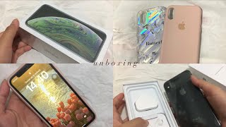 unboxing iphone xs (space grey 512) in 2023 | accessories,aesthetic,set up #iphone #unboxingiphone