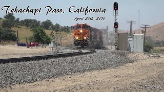 Tehachapi Pass, California trains in 4K: 4-26-2019 / BNSF #6660