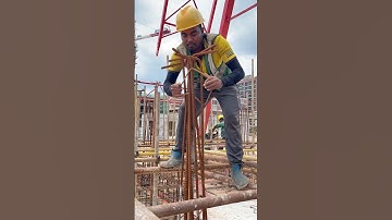 Column Rebar Stirrups Installation #shorts