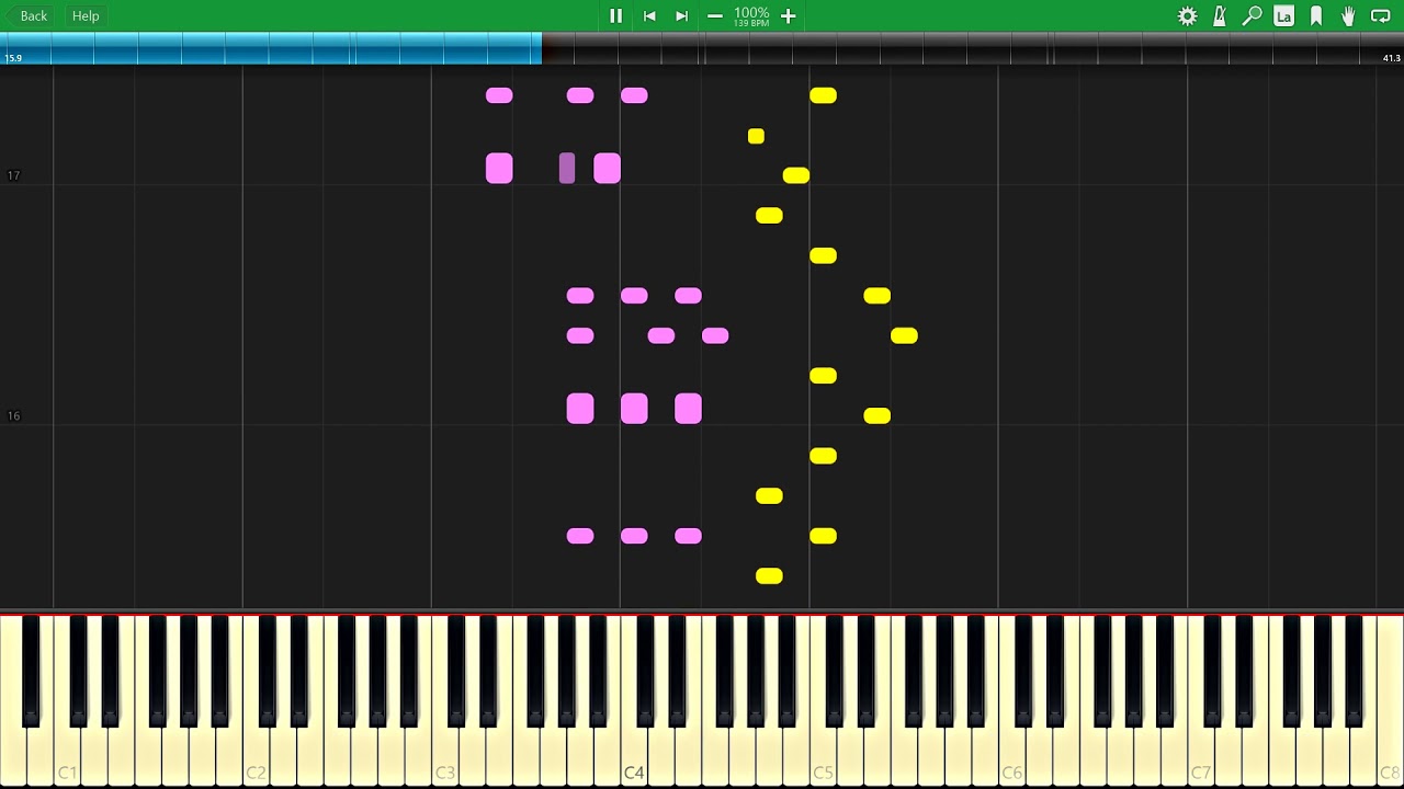 Robert Schumann - Album for the Young, Op. 68 - 08 - The Wild Horseman [Synthesia Piano Tutorial]