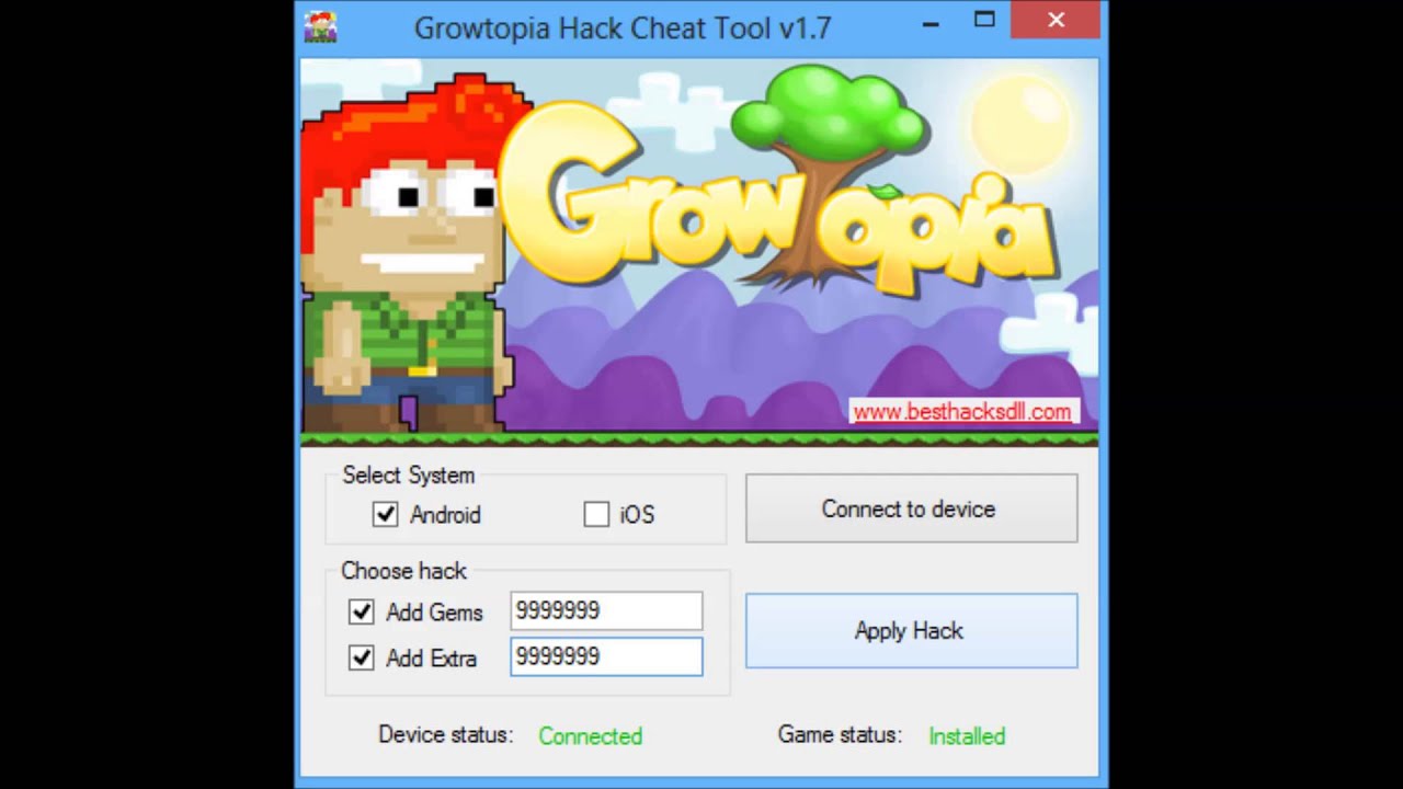 Growtopia FREE GEMS HACK *Updated To 1.7* - YouTube