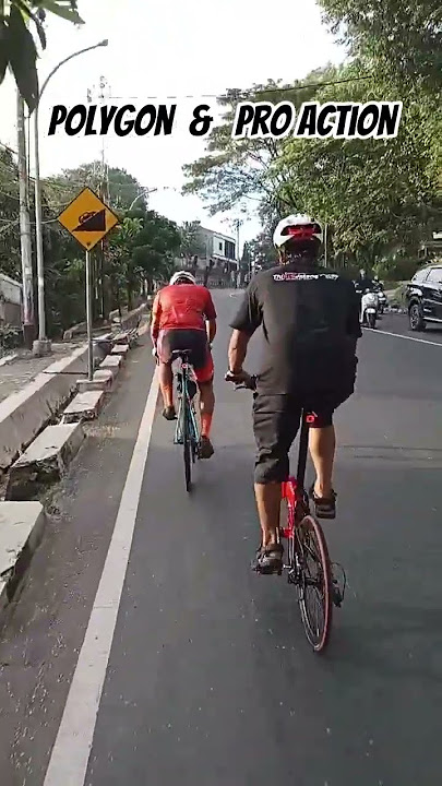 nyobain gowes sepeda lipat pro action eagle 2 x 10 speed ngejar dan disurung suhu #shorts #proaction