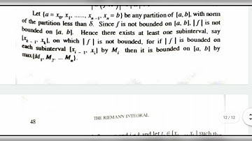 Boundedness Property of Riemann integral