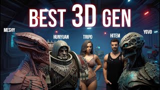 картинка: Какой 3D генератор самый лучший? Тест: Tripo3D Hunyuan3D 3.0 Yovo3D, Meshy3D Hitem3D #3d #blender