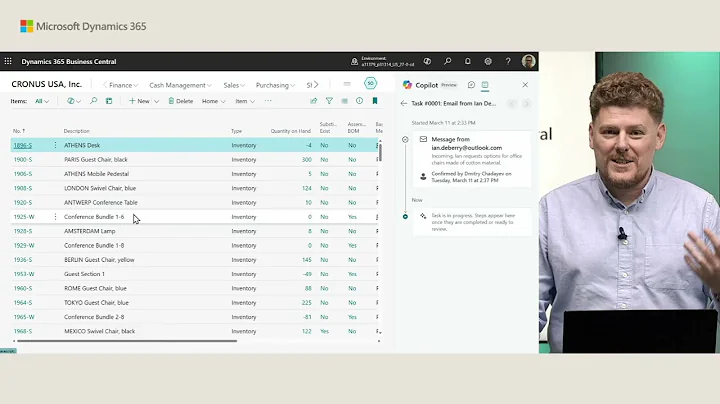 Business Central 2025 Wave 1 -  What's new:  Sales order agent