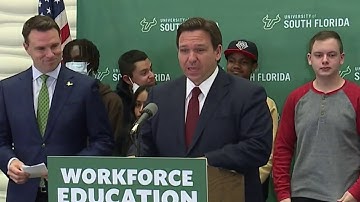 Florida Gov. Ron DeSantis admonishes students for wearing face masks