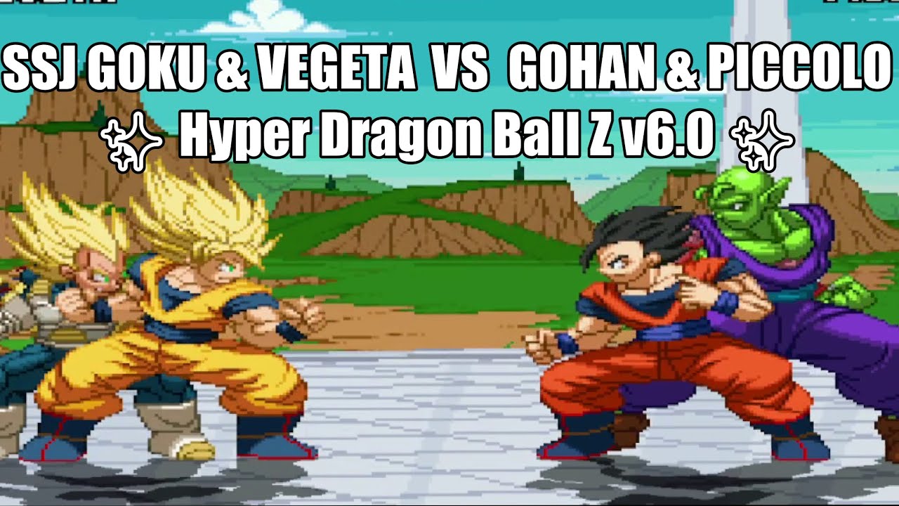 SSJ Goku & SSJ Vegeta vs Gohan & Piccolo | Hyper Dragon Ball Z v6.0 Epic Tag Battle