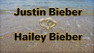 Pictures On Sand - Justin Bieber and Hailey Bieber