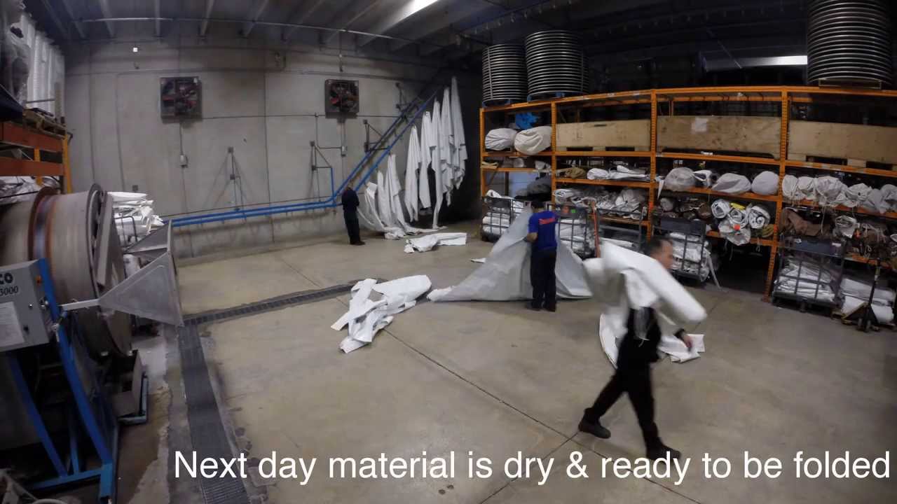 Tent Drying Conveyor Line In Action Youtube 