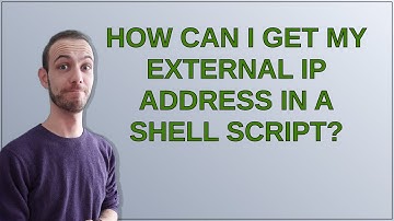 How can I get my external IP address in a shell script?