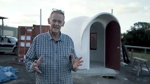 3.0m basalt rebar reinforced concrete dome built by students at 7 day workshop