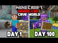 I Survived 100 Days of Hardcore Minecraft, In a Cave Only World... Here&#39;s What Happened