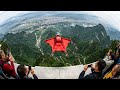 Daily training for wingsuit flying, Tianmen Mountain training #wingsuit flying Zhang Shupeng