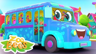 Wheels On The Bus | Finger Family | Children's Music | Baby Song Cartoon | Nursery Rhymes  - Zoobees