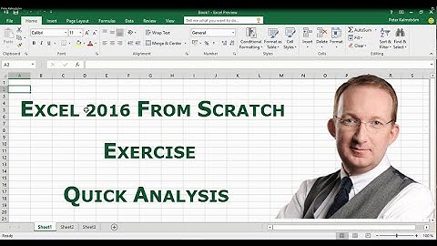 Excel 2016 from Scratch - Quick Analysis