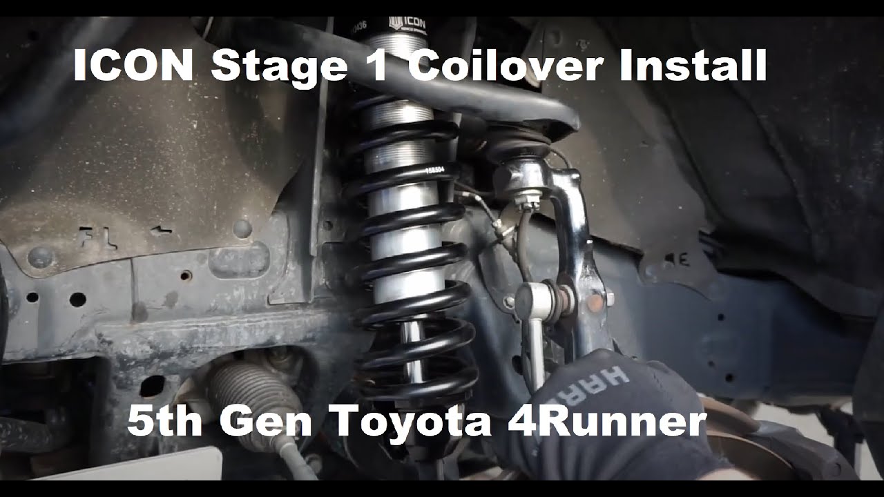 Icon Stage 1 Coilover Install - 5th Gen Toyota 4Runner - YouTube
