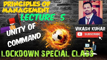 Unity of command (principles of management ) ( class 12 th  business studies ) lecture 5