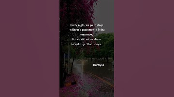 "That Is HOPE 🌙⏰ Sleeping Without Guarantee Yet Setting Alarms 💭 #Hope #LifeTruth #Faith"