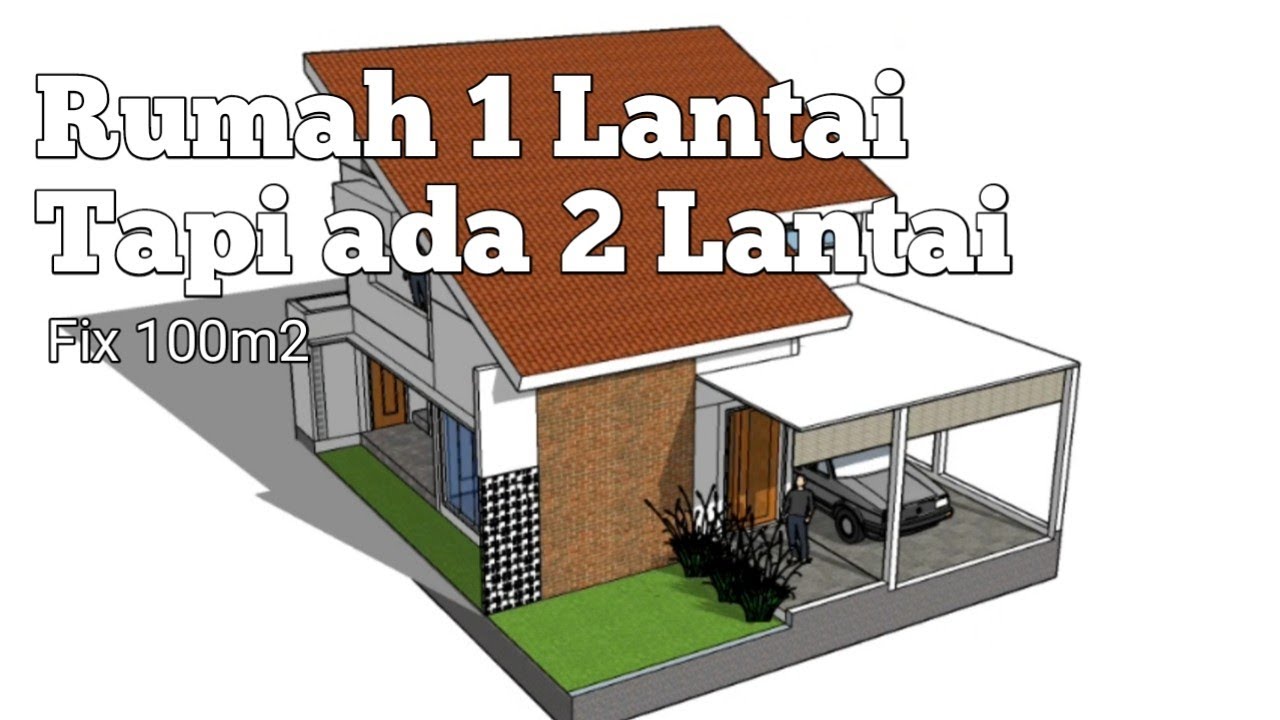 Desain rumah minimalis tipe 100 di lahan kecil - YouTube