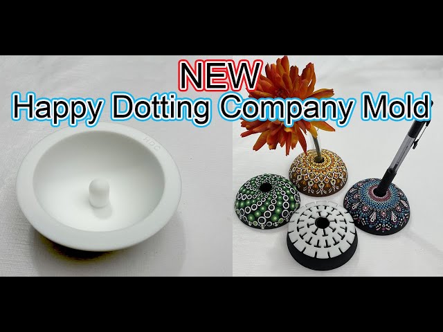 New - Happy Dotting Company Mold - Pen Holder/Bud Vase - video386 