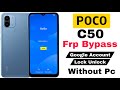 POCO C50 Frp Bypass | Without PC | Google Account Lock Unlock New Method 2025