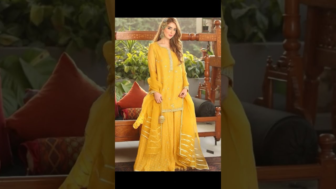 Mehndi dress design ideas for bride, bride sister and cousin, Mehndi dress designing 