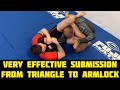 Very Effective Submission From BJJ Triangle to Armlock by Gordon Ryan