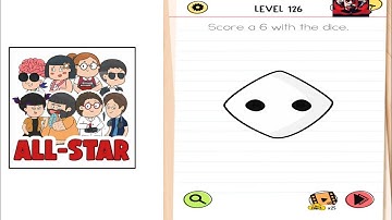 Brain test all star level 176 Walkthrough solution Score a 6 with the dice