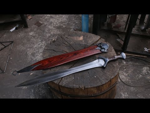 Forging a Bronze Age style sword, the complete movie.
